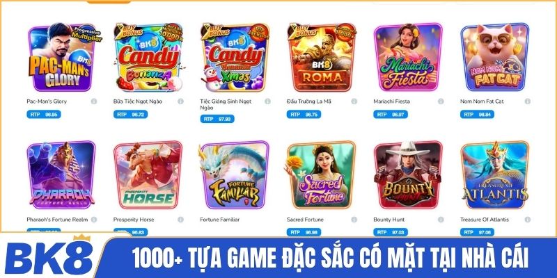 1000+ tựa game đặc sắc có mặt tại nhà cái