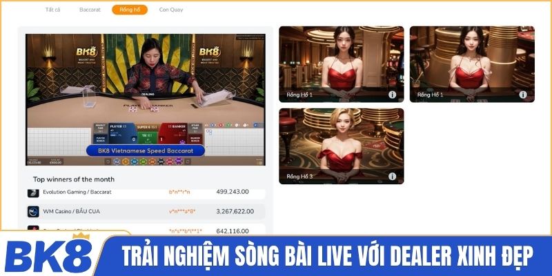 Trải nghiệm sòng bài live với dàn dealer xinh đẹp